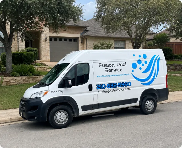 Fusion Pool Service branded van