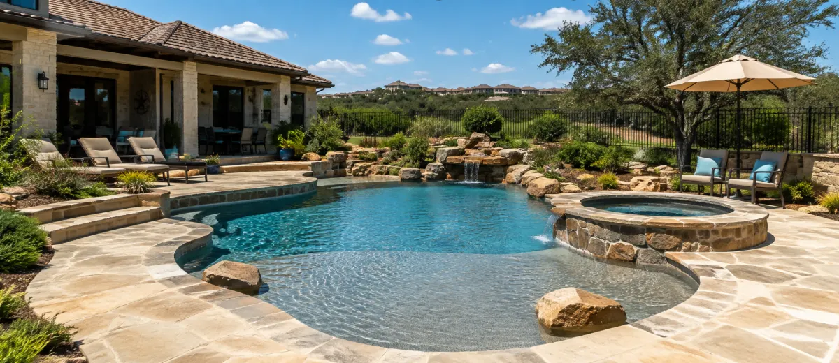 Fusion Pool Service technician servicing pool equipment